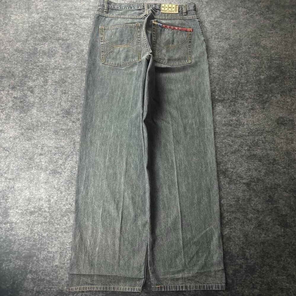 Vintage COOGI Down Under Blue Charcoal Gray Jeans Mens 34 Y2K Baggy Straight Leg